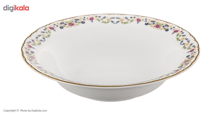 سرویس غذاخوری 102 پارچه چینی زرین ایران سری ایتالیا اف مدل Golestan درجه یک