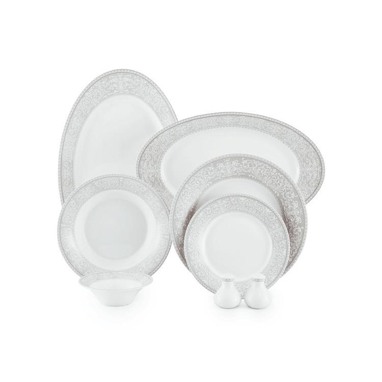 سرویس غذاخوری 108 پارچه چینی زرین ایران سری شهرزاد مدل ورونا درجه یک