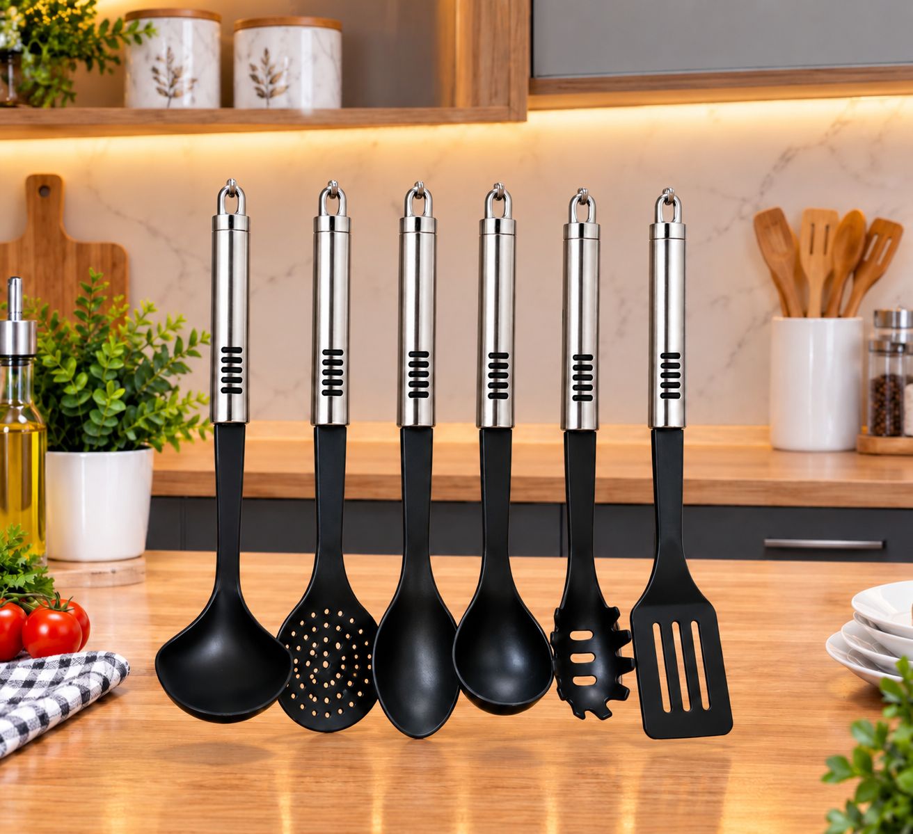 ست 7 کفگیر ملاقه kitchen world