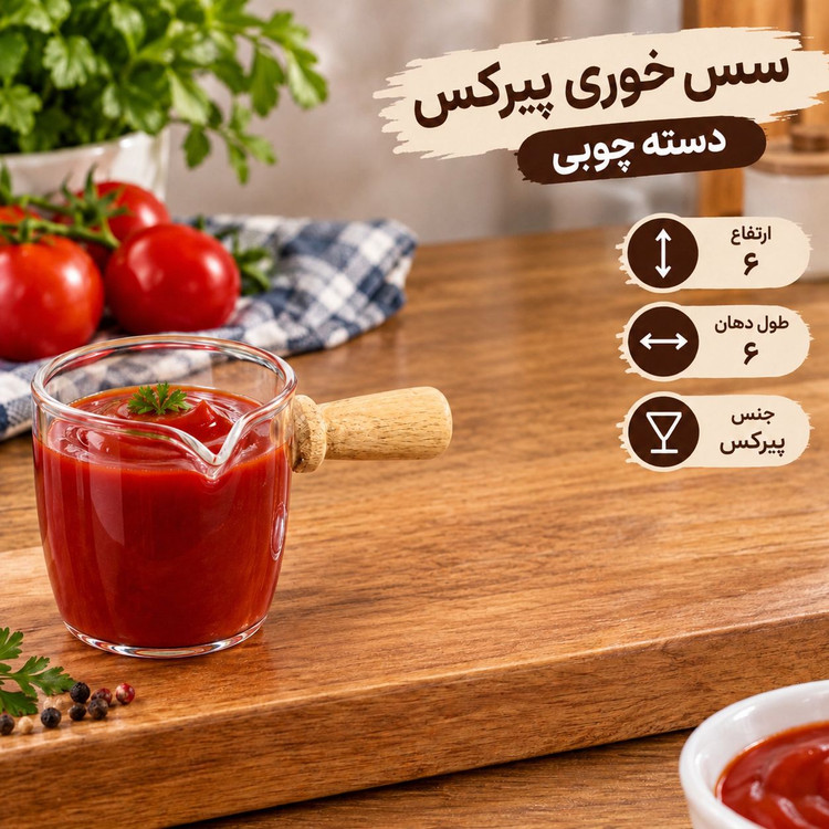 سسخوری پیرکس با دسته چوبی؛ زیبا و کاربردی